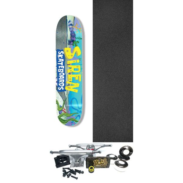 Siren Skateboards The Deep Skateboard Deck - 8" x 32" - Complete Skateboard Bundle